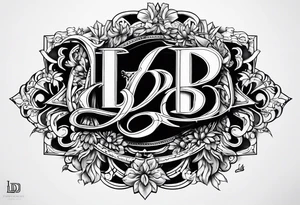 THE LETTERS "LDB" tattoo idea