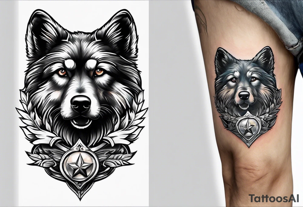 Paw print Air Force tattoo idea