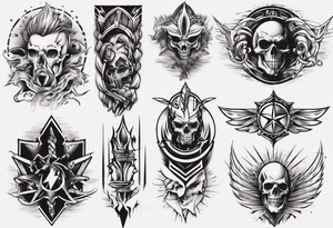 Simple men’s arm sleeve tattoo idea