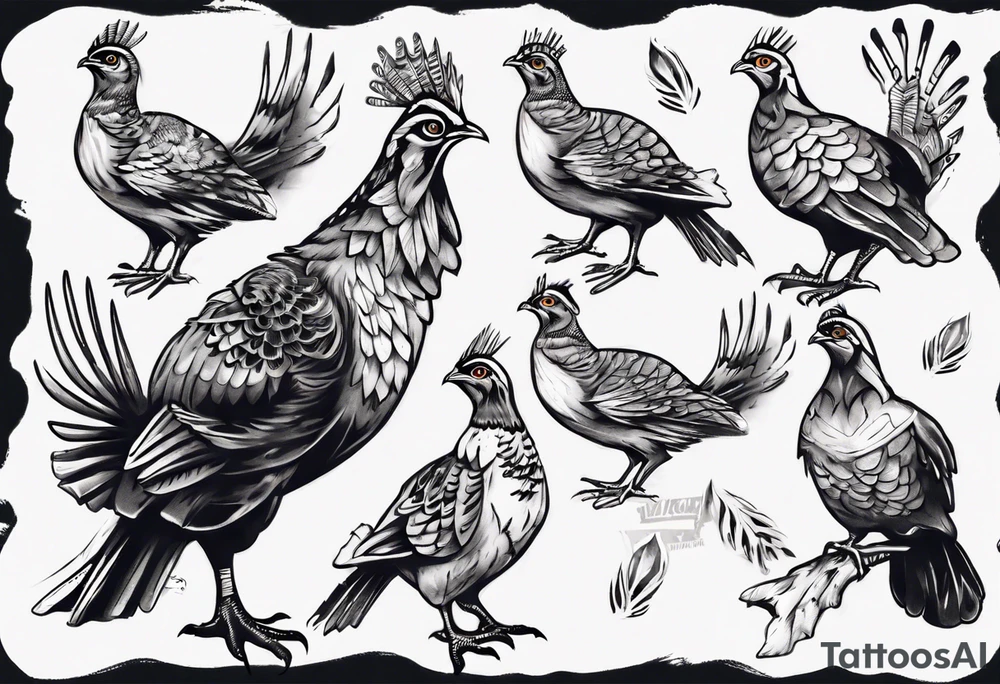 ruffled grouse tattoo idea