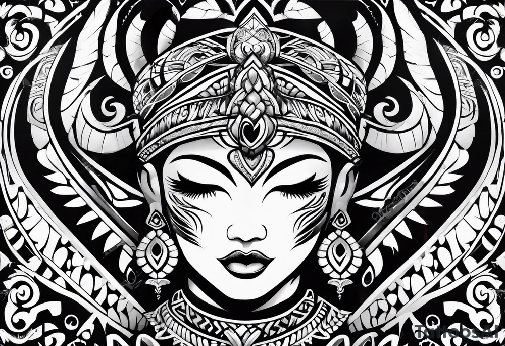 corazón tribal tattoo idea