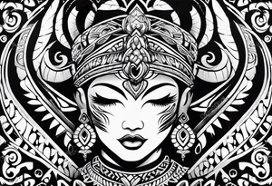 corazón tribal tattoo idea
