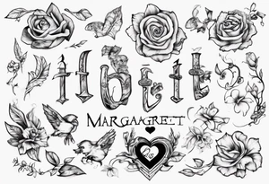 my kids' names: Lucas and Margaret and something that symbolizes love tattoo idea