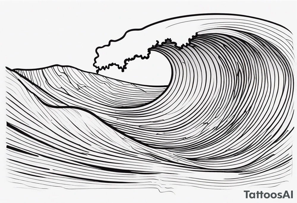 simple wave tattoo idea