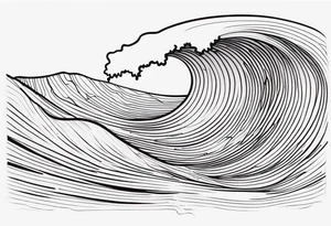simple wave tattoo idea
