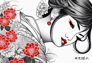 Half sleeve love design tattoo idea