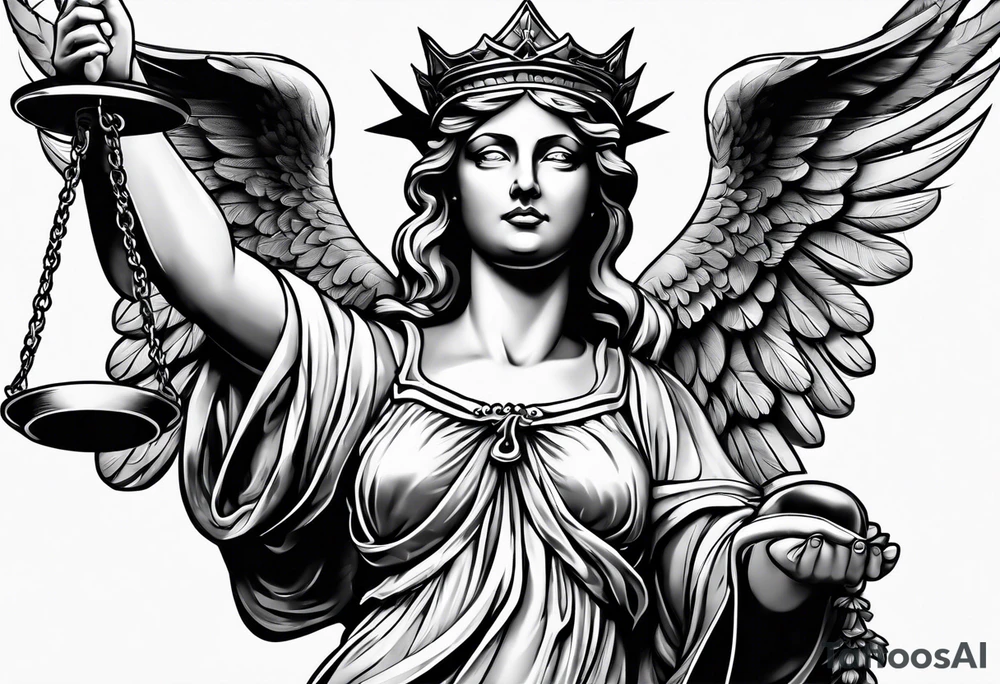 lady justice with wing
very realistic
merciful tattoo idea lady justice with wing
very realistic
merciful tattoo idea