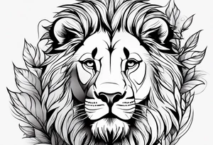 lion and cub tattoo idea