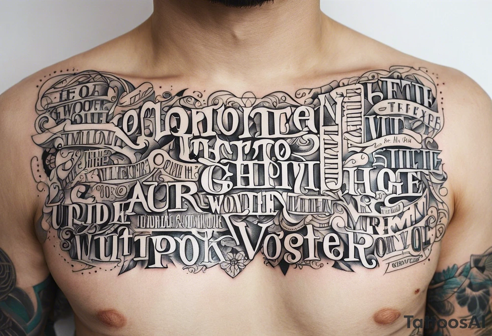 words tattoo idea
