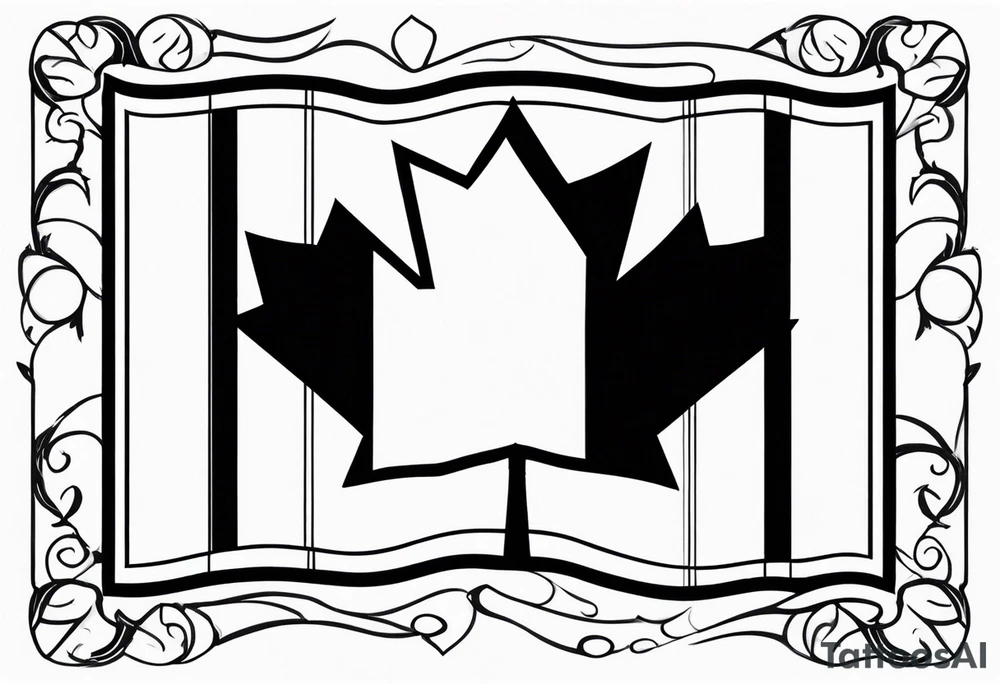 canada flag tattoo idea