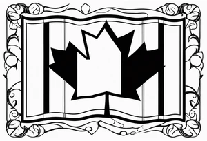 canada flag tattoo idea