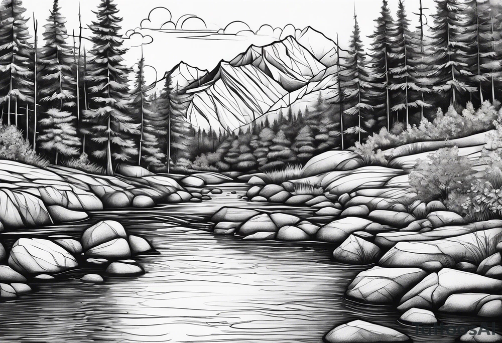 a river tattoo idea