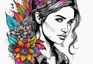 Last of Us tattoo that incorporates Pride colors. No characters! tattoo idea