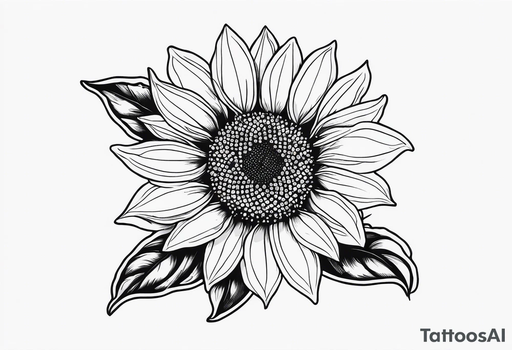 sunflower tattoo idea