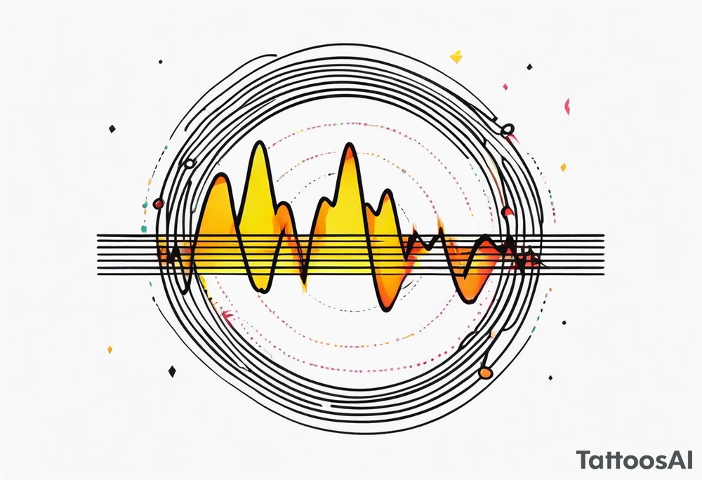 audio signal waveform tattoo idea