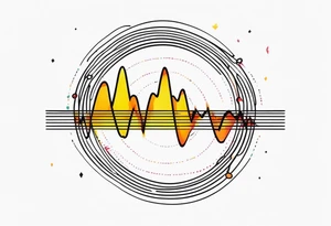 audio signal waveform tattoo idea