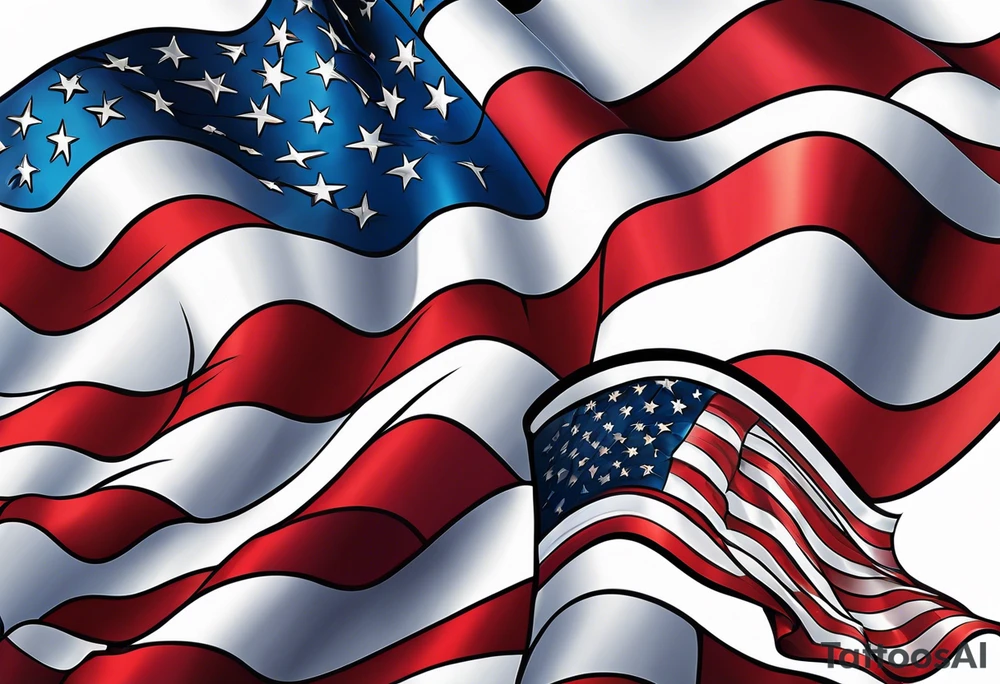 American flag tattoo idea