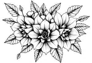 ornaments of flowers, very intricate and detailed, extremely detailed tattoo idea