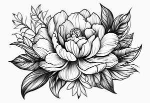 Realistic flowers tattoo idea