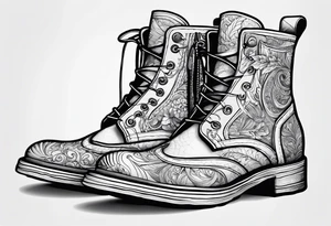 Outline the Calabrian  boot of the region of  Calabria map tattoo idea