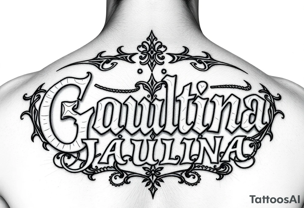 Letras Gótica 
Paulina tattoo idea
