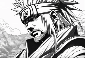 Jiraiya in Sage mode from the anime naruto tattoo idea