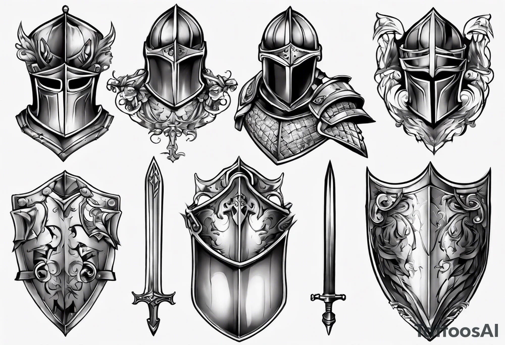 knight armor tattoo idea
