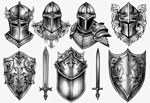 knight armor tattoo idea