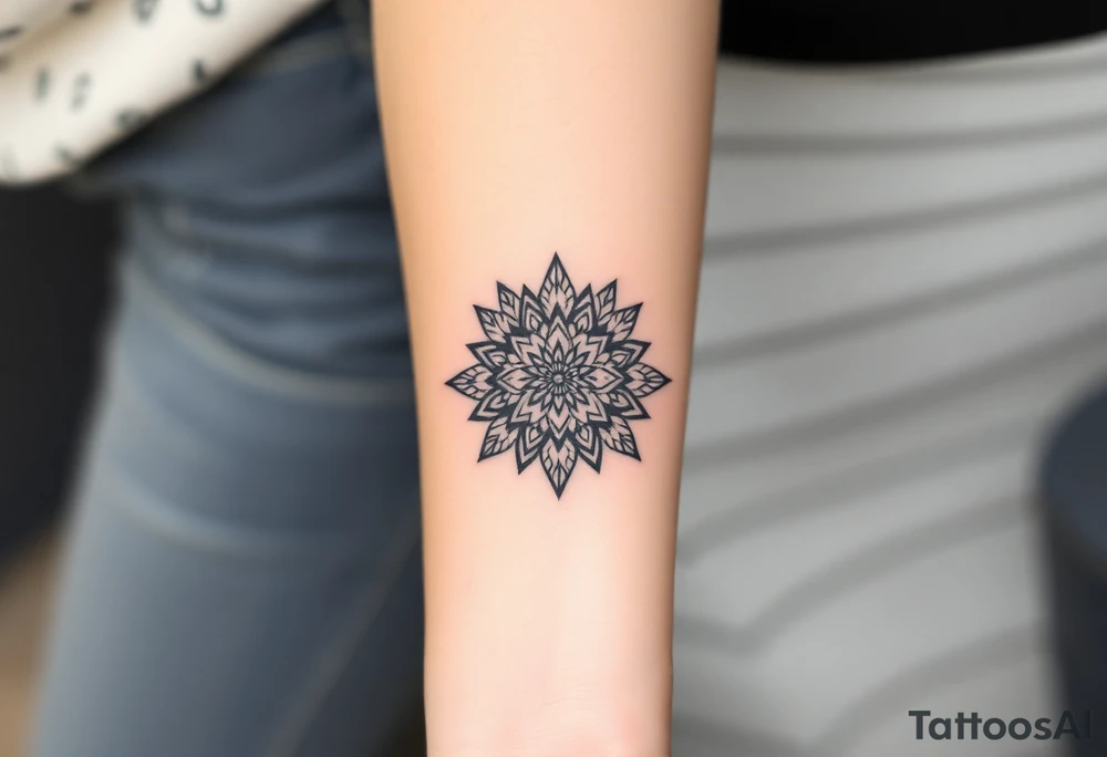 big spiritual feather indian mandala shaman tattoo idea