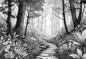 Forest floor tattoo idea