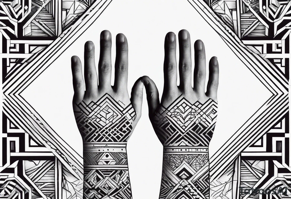 men's tattoo on hand with geometric patterns minimalist tattoo idea men's tattoo on hand with geometric patterns minimalist tattoo idea