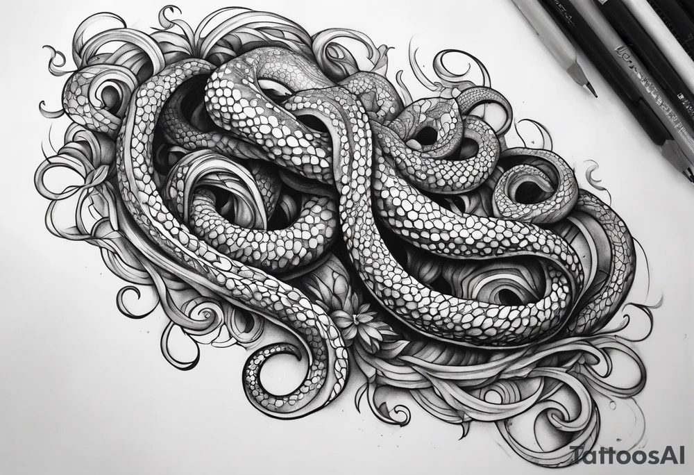 one tentacle tattoo idea