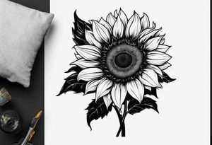 a sunflower tattoo idea