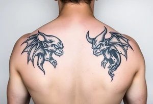 Good vs evil tattoo idea