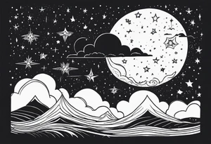night Sky tattoo idea