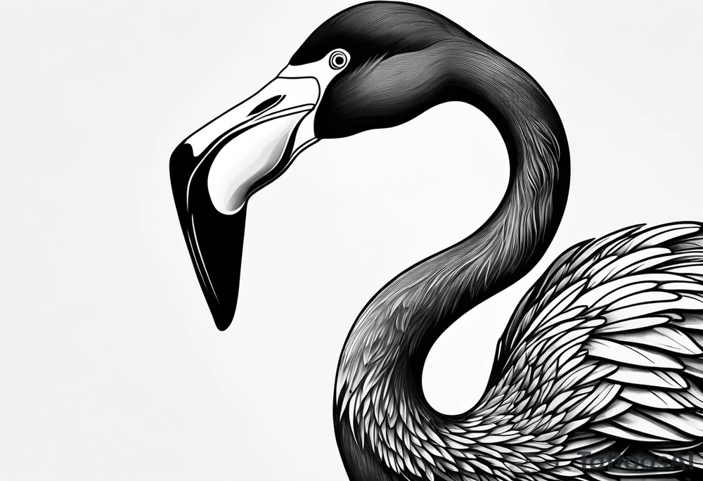 flamingo simple tattoo idea