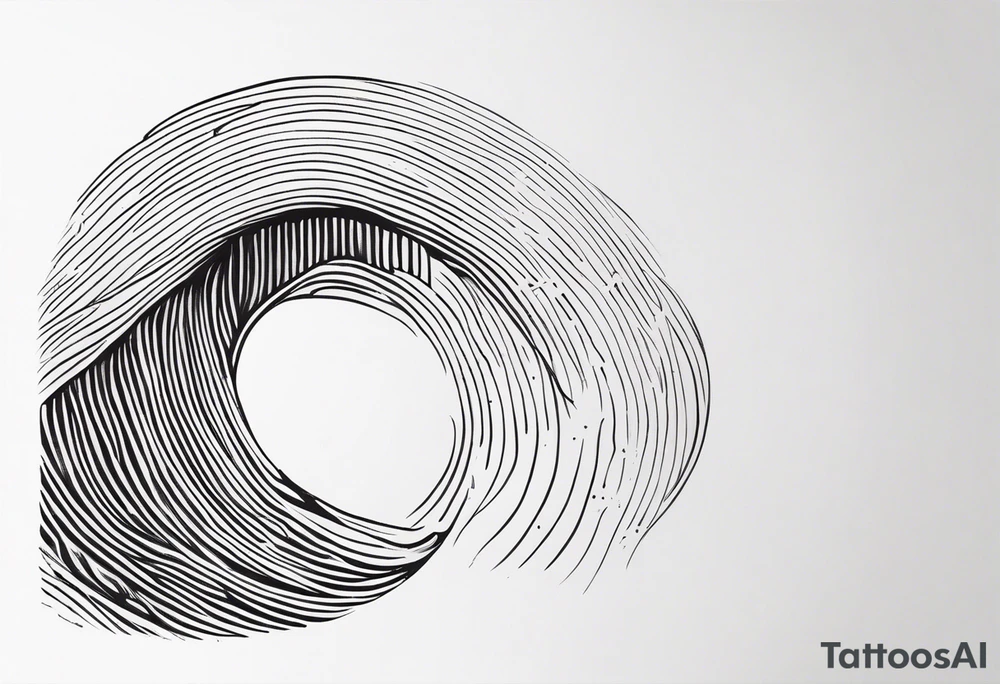 Finger print wave tattoo tattoo idea