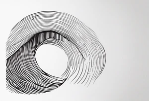 Finger print wave tattoo tattoo idea
