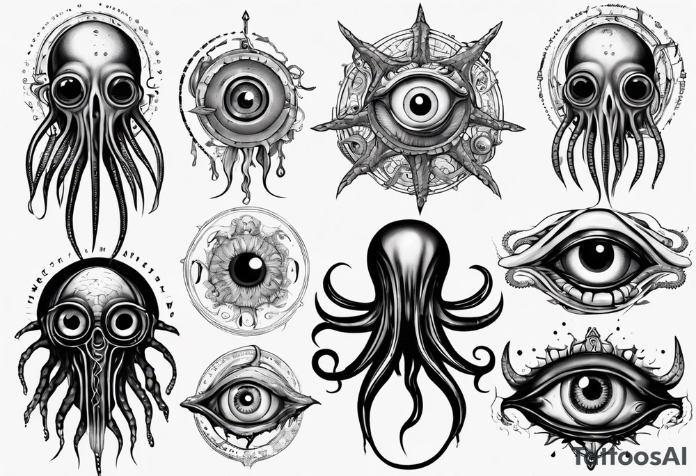 lovecraft them with eye and long tentacle tattoo idea lovecraft them with eye and long tentacle tattoo idea