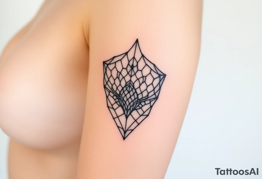 Thick sexy negative fishnet latex tattoo idea