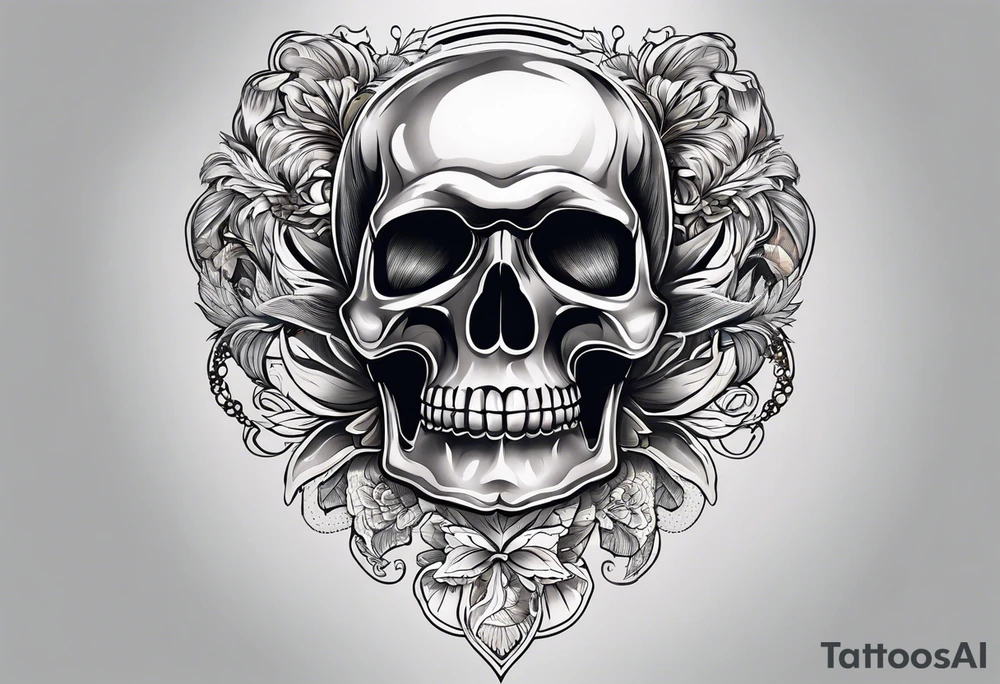 Half scull back tattoo tattoo idea