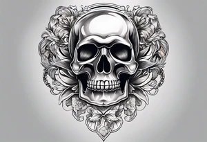 Half scull back tattoo tattoo idea