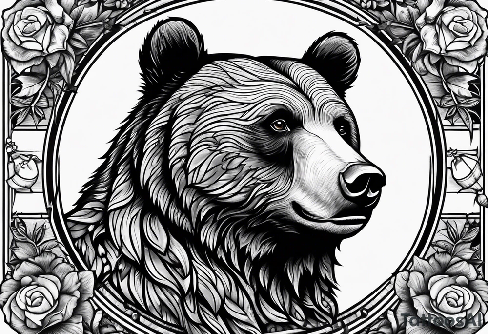 Bruin bear and Cambridge University Crest tattoo idea