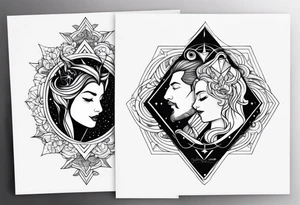 Couple's tattoos capricorn and aquarius uniting tattoo idea