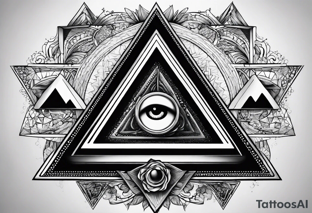 A triangle with nothing inside of it tattoo idea