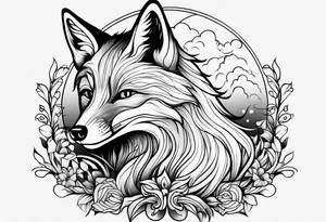 Fox falling tattoo idea