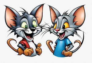 Spike and tyke from Tom and Jerry tattoo idea