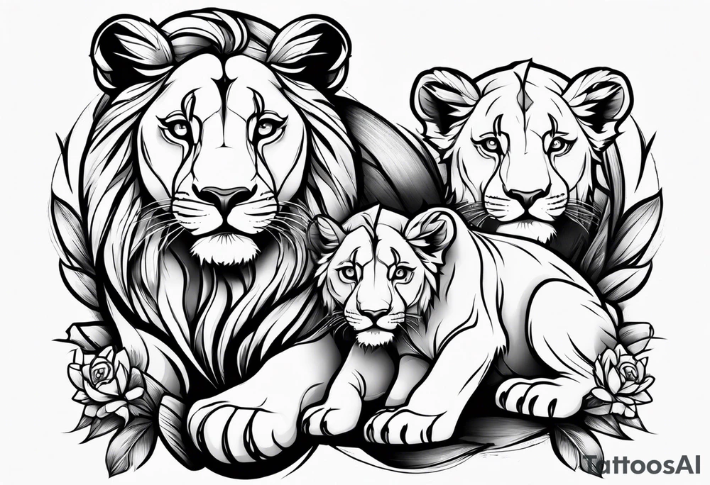 Lioness & Cubs tattoo idea