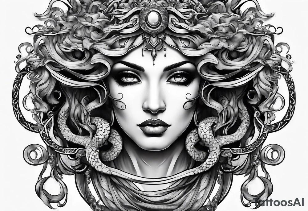 Medusa looking into you tattoo idea