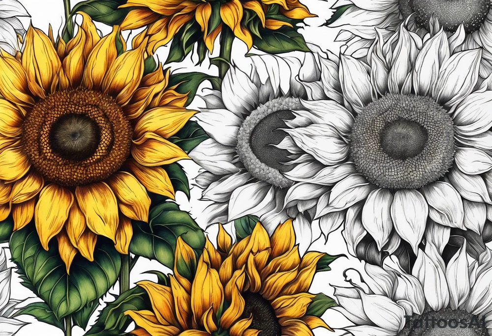 Sunflowers tattoo idea